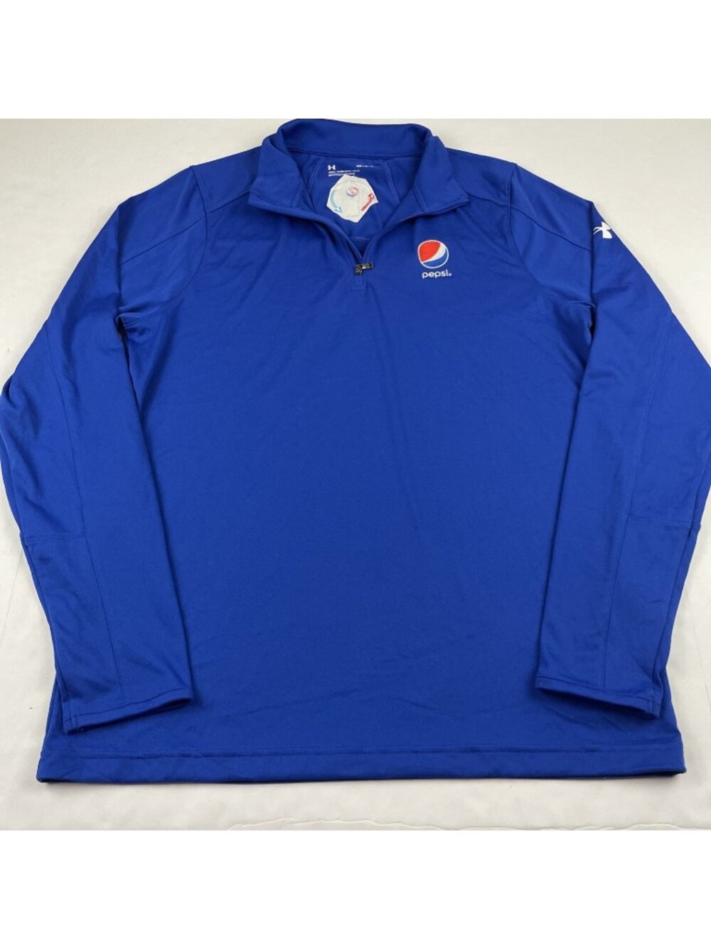 UNDER ARMOUR Pepsi 1/4 Zip Pullover Men’s M Blue Loose Employee Lightweight